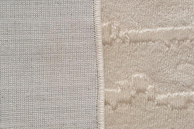 Revival Rugs Ebb 2'7"x9' Machine Washable Runner Rug for Hallway Entryway - 100% Recycled Oeko-TEX Certified, Medium Pile, Beige, Cream