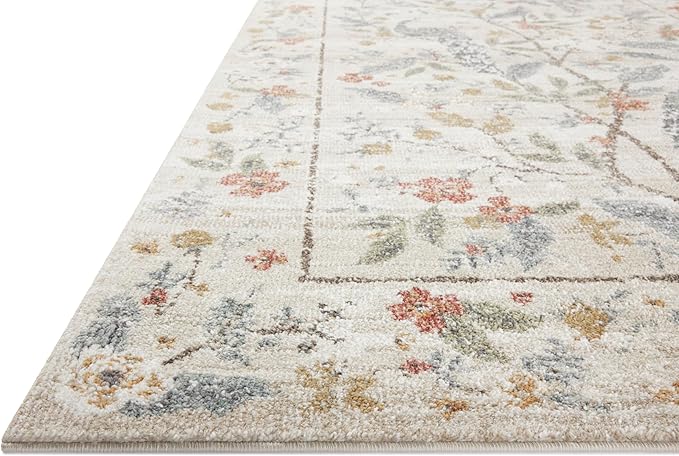Loloi Rifle Paper Co. Laurel Collection LAU-05 Ivory 7'-10" x 10' Area Rug