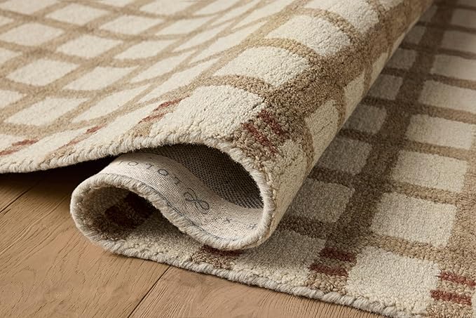 Loloi Magnolia Home by Joanna Gaines Waylon Collection WAY-02 Natural/Rust 3'-6" x 5'-6" Accent Rug