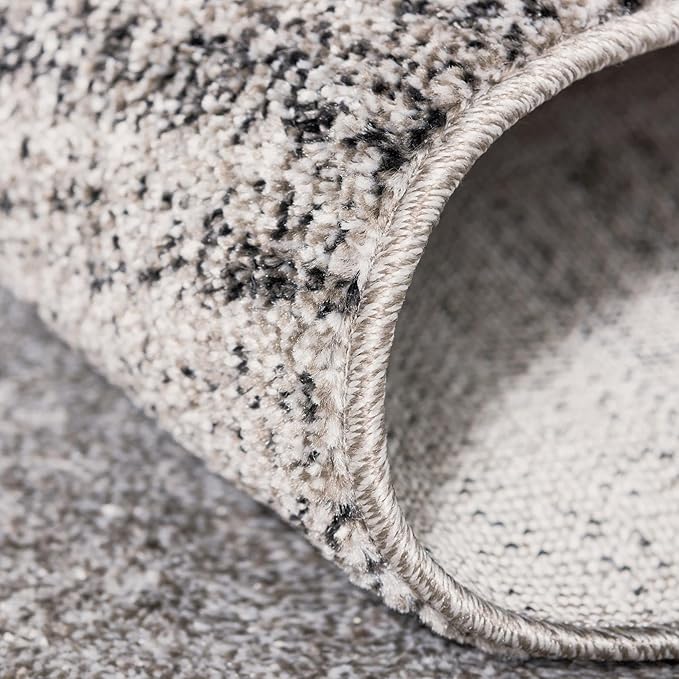 Rugs.com Angelica Collection Rug – 6 Ft Runner Light Gray Medium Rug Perfect for Hallways, Entryways