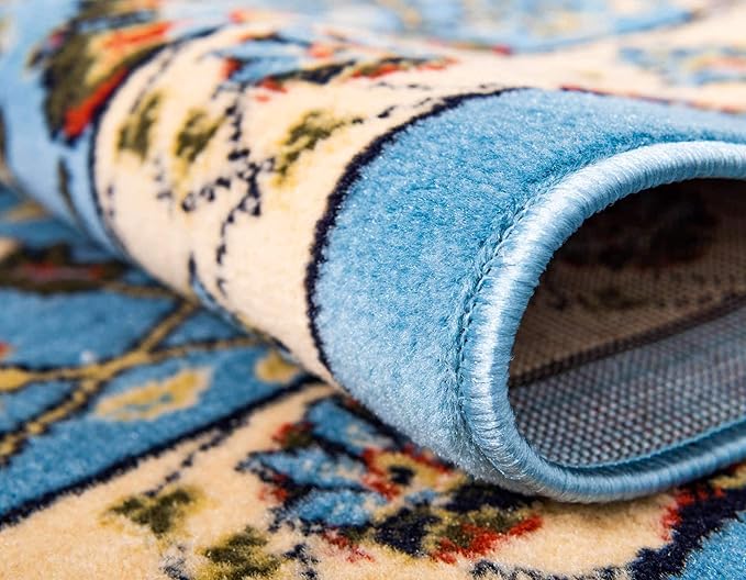 Unique Loom Espahan Collection Area Rug - Cape Cod (4' 1" x 6' 1" Rectangle, Blue/ Black)