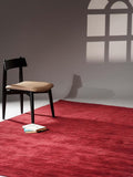Hand Knotted Loom Wool ECO-Friendly Area Rugs - 10'x13', Rectangle, Dark Red Color, Solid Plain Design, High Pile Handmade Anti Skid Area Rugs for Living Room, Bed Room (L00111)