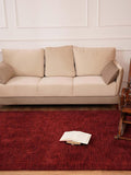 Rugsotic Carpets Hand Knotted Gabbeh Wool 8'x11' Area Rug Solid Red L00111
