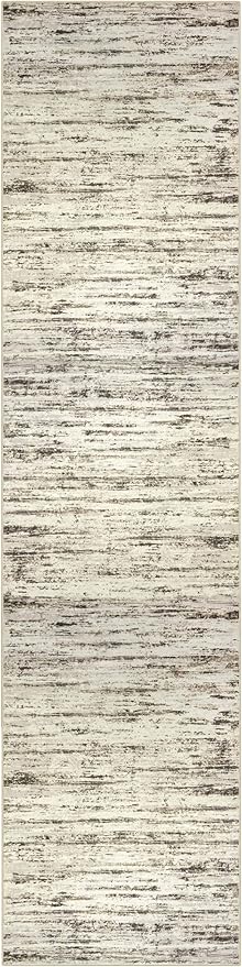 Modern Abstract Hallway Runner Rug, Beige Washable Kitchen Runner Non-Slip Soft 2x8 Runner Rug Thin Print Faux Wool Carpet for Entryway Bedroom Laundry Room Indoor Home Decor