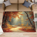 2x3 Autumn Forest Rugs for Entryway - Natural Landscape Small Area Rugs, Forest Path Laundry Room Carpet Non Slip Accent Throw Rug for Bathroom Kitchen Sink Front Door