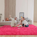 8x10 Area Rugs for Living Room, Fluffy Large Rugs for Bedroom, Soft Shag Fuzzy Non-Slip Carpet for Kids Boys and Girls Nursery Room Dorm Indoor Home Decor (Hot Pink, 8ft x 10ft)