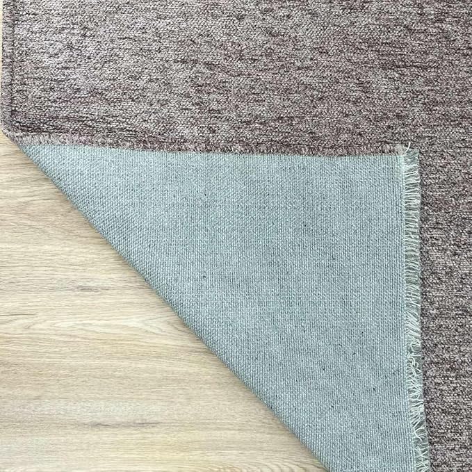 Alfa Rich 5x8 Dark Gray Washable Area Rugs for Living Room Bedroom Kitchen Cotton Decor Solid Rug