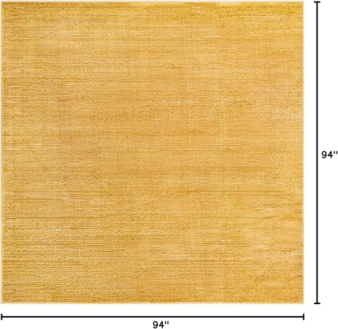 Unique Loom Finsbury Collection Area Rug - Kate (7' 10" Square, Yellow)
