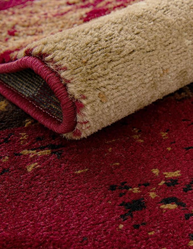 Unique Loom Barista Collection Area Rug - Kouillou (3' x 6' Hearth, Multi/Brown)