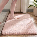 Pink Bathroom Rug 24x36 Non Slip Fluffy Bath Mat for Bathroom Floor Washable Plush Luxury Bath Rug for Tub Soft Shaggy Absorbent Shower Sink Mat