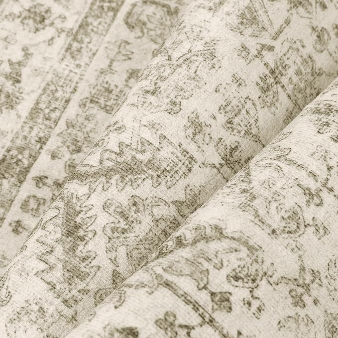 Taupe 2x5 Runner Rug Vintage Area Carpet Hallway Indoor Kitchen Washable Low Pile Traditional Distressed Retro Accent Throw Rug Non Slip for Laundry Bathroom Office