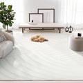 Abani Zen 8' x 10' Cream Rug – Neutral Modern Linear Pattern, Large Soft Area Rug for Living Room & Bedroom, Durable & Easy to Clean