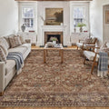 HUGEAR 9x12 Machine Washable Rugs Brick Red Hallway Large Area Rug Indoor Accent Rug Floral Low Pile Carpet Soft Throw Aesthetic Rug Bedroom Living Room Office Dining Room Kitchen Laundry Room