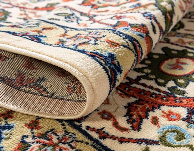 Unique Loom Espahan Collection Area Rug - Cape Cod (2' 2" x 3' 1" Rectangle, Cream/ Black)