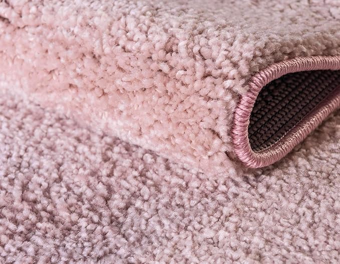 Unique Loom Solo Collection Area Rug - Calabasas (5' 3" x 7' 7" Rectangle, Pink)