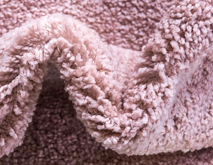 Unique Loom Solo Collection Area Rug - Calabasas (5' 3" x 7' 7" Rectangle, Pink)