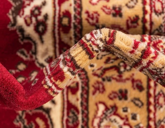 Unique Loom Reza Collection Traditional Persian Style Area Rug, 2 ft 2 in x 3 ft, Burgundy/Ivory