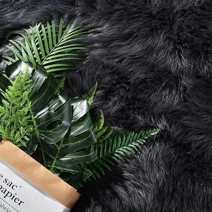 Latepis Dark Grey Round Rugs 5ft Faux Sheepskin Fur Rug for Bedroom Plush Fluffy Rug for Living Room Dorm Entertainment Room Luxury Home Decor