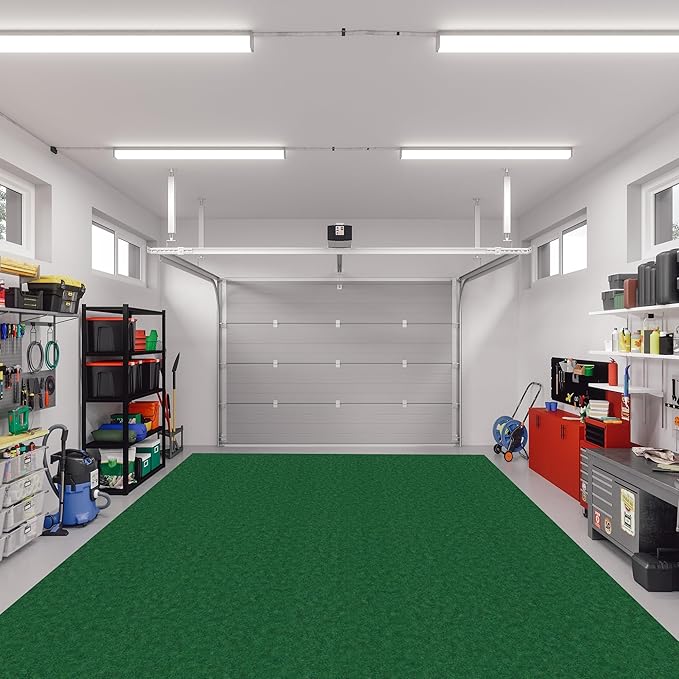 Ottomanson 6'6" x 33' Hallway Runner with Scraper Pile - Extra Durable Non-Slip Rug Mat for Indoor & Outdoor Use - Ideal for Kitchen, Entryway & Garage - High-Traffic Carpet, Green