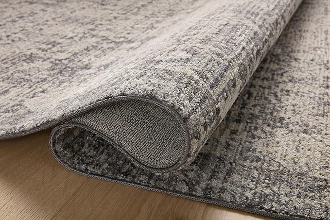 Loloi Amber Lewis Alie Collection ALE-03 Charcoal/Dove 2'-7'' x 12'-0'', .13'' Pile Height, Runner Rug
