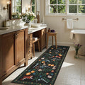 Collive Runner Rugs for Hallways, 2x6 Jungle Animal Kitchen Rugs Non Slip Washable Bathroom Runners Rug, Black Soft Ultra Thin Laundry Carpets Stain Resistant Indoor Mats for Entrance, Bedroom