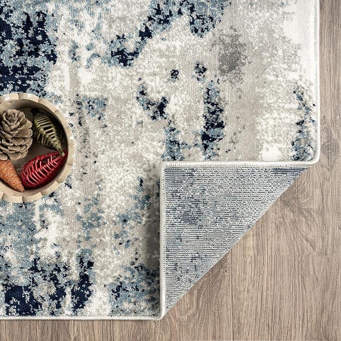 LUXE WEAVERS Kimberly Collection Ivory 4x5 Modern Abstract Area Rug