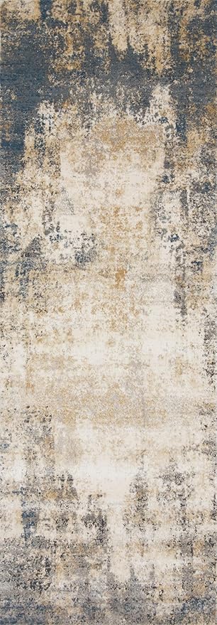 Loloi Teagan Collection TEA-08 Ivory/Mist 9'-9" x 13'-6" Area Rug, Large, Soft Neutral Rug, High-Traffic for Living Room, Bedroom, Home Office, Dining Area