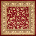 Unique Loom Voyage Collection Traditional Oriental Classic Intricate Design Area Rug (10' 0 x 10' 0 Square, Red/Gold)