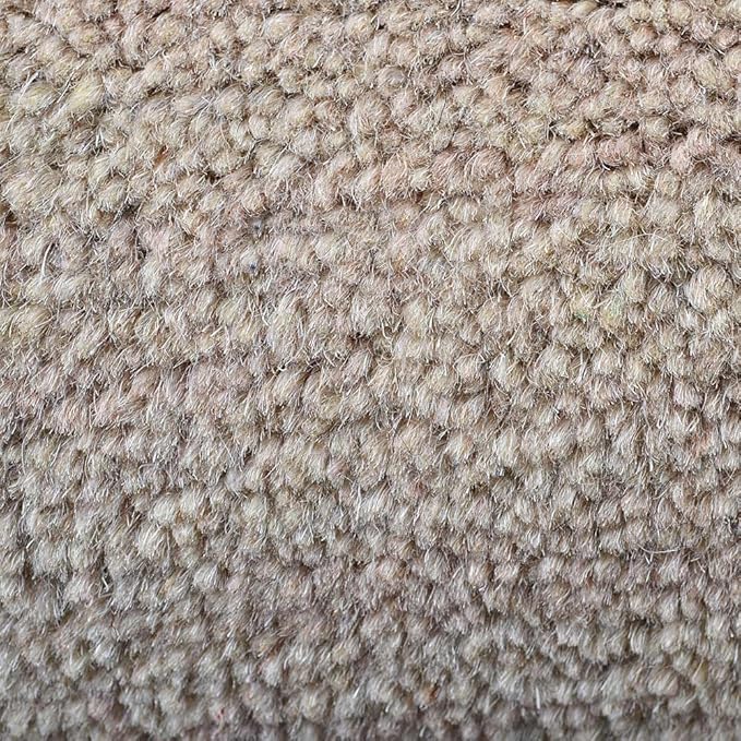 Hand Knotted Loom Wool ECO-Friendly Area Rugs - 6'7''x9'10'', Rectangle, Beige Color, Solid Plain Design, High Pile Thick Handmade Anti Skid Rugs for Living Room (L00111)