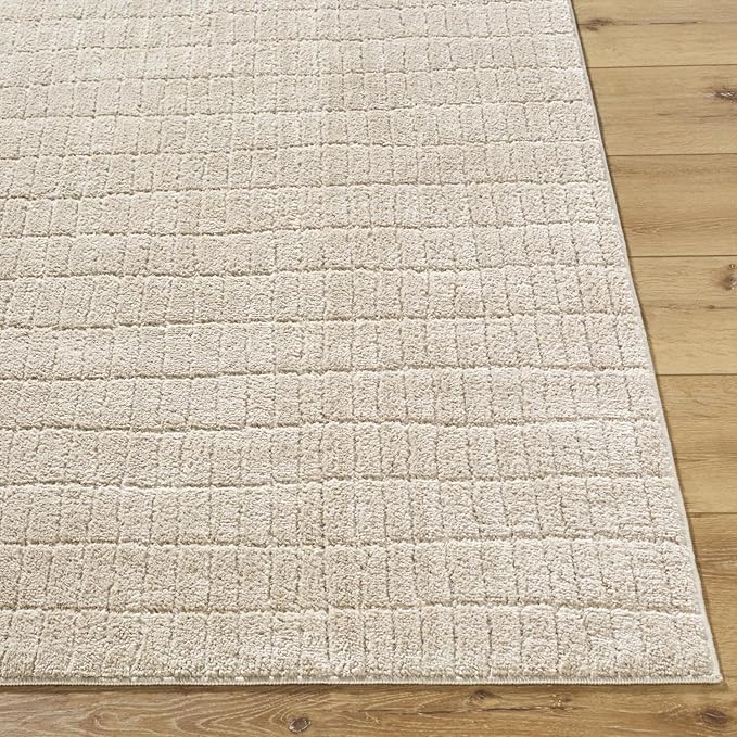 Livabliss x Our PNW Home Cascade Minimalist Striped Area Rug, 9'2" x 12', Light Brown