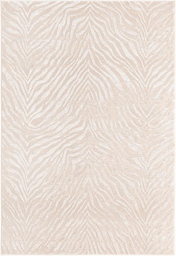Unique Loom Finsbury Collection Area Rug - Meghan (4' x 6' Rectangle, Ivory Beige)