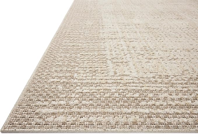 Loloi Amber Lewis Bexley Collection BEX-06 Natural/Taupe 6'-6" x 9'-3" Area Rug Neutral, Textured, Living, Bedroom, Dining, Carpet