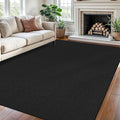 Braided Area Rug 6x9 Ft Washable Rugs for Living Room Non Slip Bedroom Rugs Boho Dining Room Rug Cotton Living Room Woven Floor Carpet for Nursery Playroom, Black/Grey