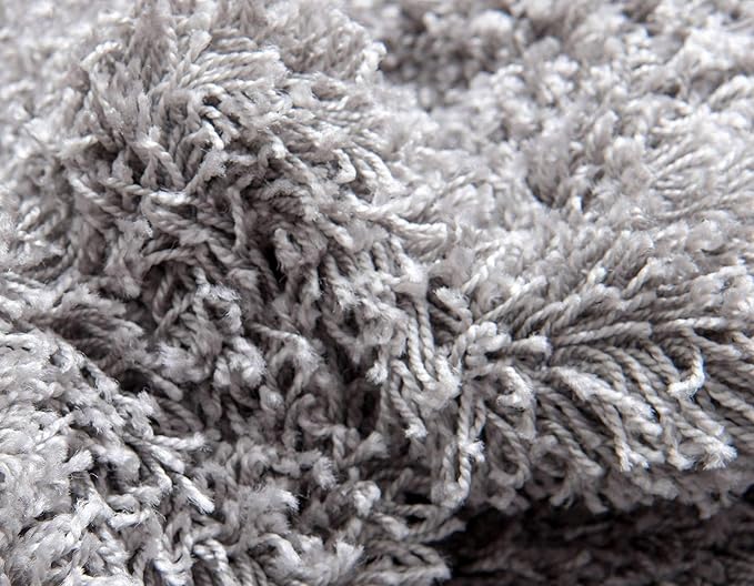 Unique Loom Solid Shag Collection Area Rug (2' 6" x 10' Runner, Cloud Gray)