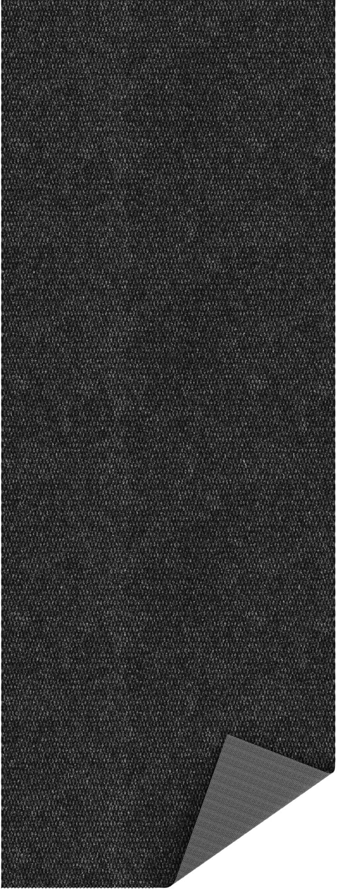 Ottomanson Commercial Scrape Rib Entry Mat – Heavy Duty Ribbed Floor Mat for High Traffic – Non Slip Rubber Back, Waterproof – Indoor Outdoor Use for Offices, Schools, Lobbies, 2' x 8', Black