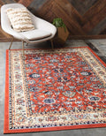 Unique Loom Sialk Hill Collection Area Rug - Washington (9' 10" x 13' 1" Rectangle Terracotta/Cream)