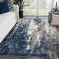 LUXE WEAVERS Euston Collection D.Blue-L.Blue 9x12 Modern Abstract Area Rug