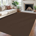 Braided Area Rug 6x9 Ft Washable Rugs for Living Room Non Slip Bedroom Rugs Boho Dining Room Rug Cotton Living Room Woven Floor Carpet for Nursery Playroom, Brown