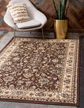 Unique Loom Sialk Hill Collection Area Rug - Washington (7' 1" x 10' Rectangle Brown/Black)