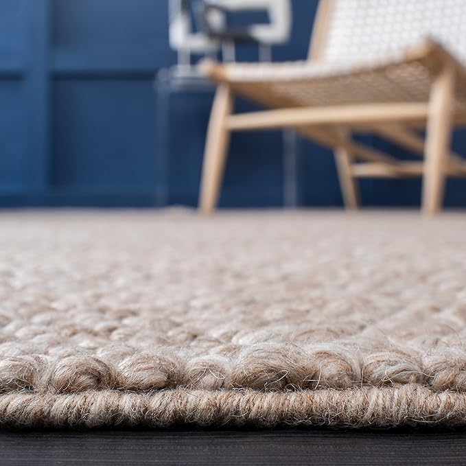 SAFAVIEH Area Rug 9x12 - Natura Collection - Large - Handmade Wool Blend, Textured Design, Ideal for Living Room, Bedroom, Dining Space (NAT620T)