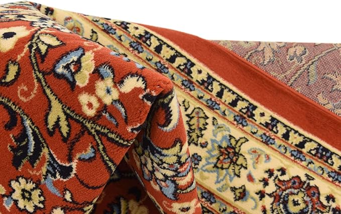 Unique Loom Sialk Hill Collection Area Rug - Washington (8' Square Terracotta/Cream)