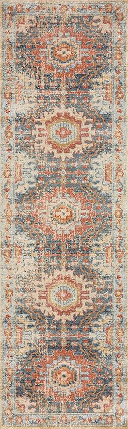 Loloi Jocelyn Collection JOC-03 Mist/Multi 7'-10" x 10' .38" Thick Area Rug
