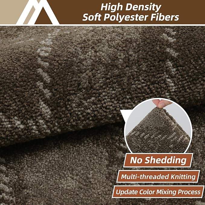 COSY HOMEER Plaid Door Mat 24" x 36",Dirt Trapper Entryway Rugs,Non-Slip Washable Farmhouse Doormat,Low Profile Welcome Mats for Paws Brown