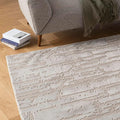 Revival Rugs Ebb 5'3"x8' Washable Area Rug for Living Room Bedroom - 100% Recycled Oeko-TEX Certified, Medium Pile, Taupe