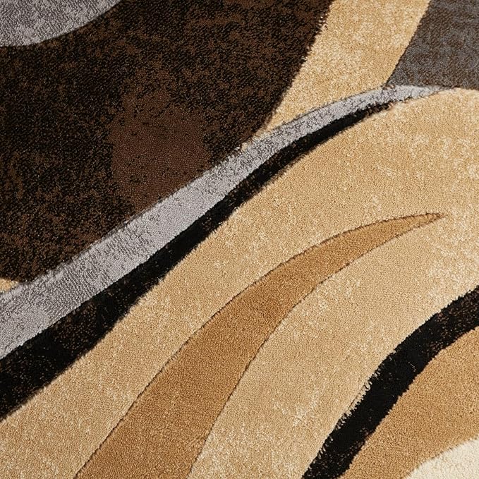 Home Dynamix Tribeca Slade Modern Area Rug, Abstract Brown/Gray 39"x55"