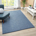 LUXE WEAVERS Modern Farmhouse Blue 5x7 Washable Area Rug, Anti-Slip Diamond Pattern Carpet
