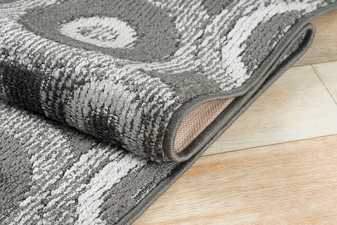 28 ft Extra Long Grey Hallway Runner Rug | Non-Slip & Machine Washable | Custom Cut to Size 2'3" x 28' (Runner) | REMNAZ