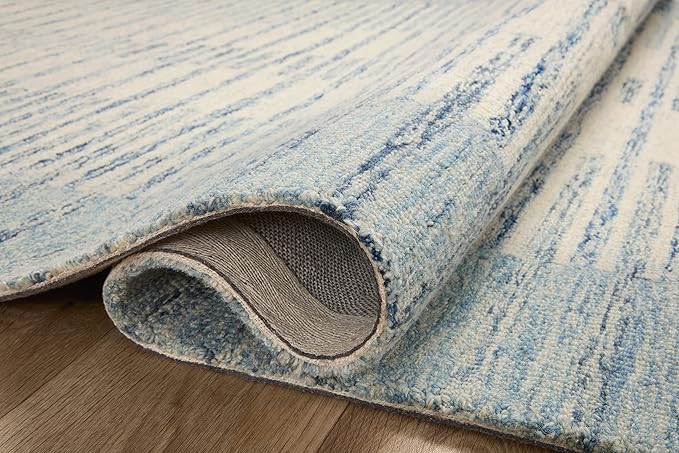 Loloi Chris Loves Julia Chris Collection CHR-01 Ivory/Denim 5'-0" x 7'-6", .50" Pile Height, Area Rug