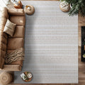 Modern Indoor Rug Stripe 5x7 Area Rugs for Living Room Luxury Kitchen Bedroom Durable Soft Geometric Durable Low and High Pile Stain Resistant Non Shedding Area Carpet 5x7