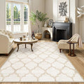 Lahome Moroccan 5x7 Area Rugs for Living Room Machine Washable Rug,Beige Rug for Bedroom Soft Low Pile Non-Slip, Large Carpet for Dinning Playroom Classroom Room Decor